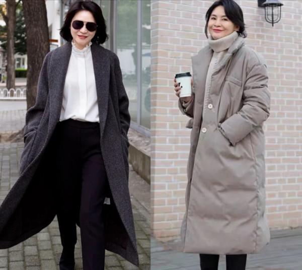 50歲+的女人冬季穿啥褲裝？有黑白二色就夠了，百搭顯瘦又減齡