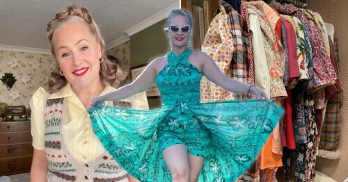 英國女子只穿20世紀40年代的衣服 親自設計製作