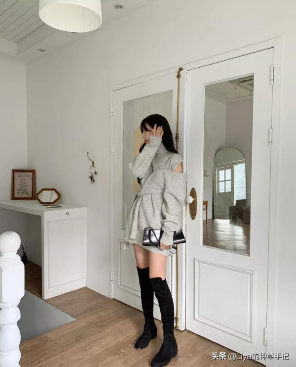 裙子 + 靴子 = 好看 + 高階！美到想報警