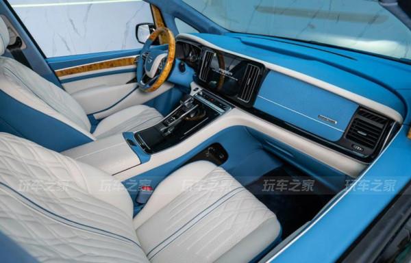 傳祺M8改裝案例 海軍藍內飾定製化改裝 傳祺M8改裝案例 海軍藍內飾定製化改裝