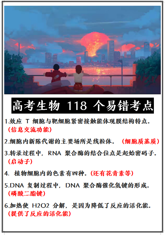 高中生物簡單,卻拿不到高分?班主任建議先搞定這118個易錯考點 高中生物簡單,卻拿不到高分?班主任建議先搞定這118個易錯考點