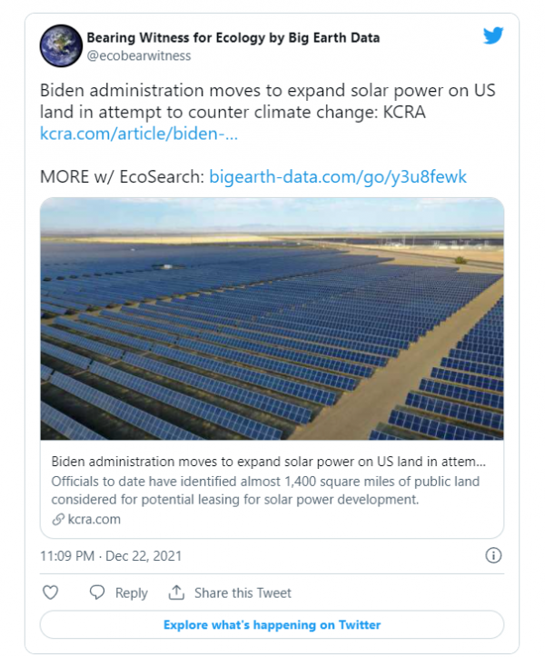 美國政府將在加州部署兩個大型太陽能發電廠 並提議建立第三個