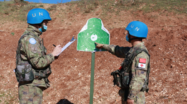 中國第20批赴黎維和醫療分隊首次組織實彈射擊訓練