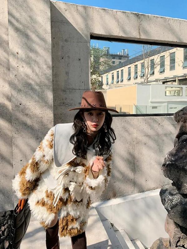 重高品定染色羊毛羔毛茸茸外套