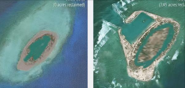 越南在我國南海非法填海造島，看看他們把我國島礁弄成什麼樣？