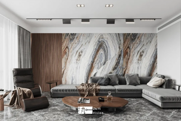 大理石+木格柵,這些背景牆案例給您參考 大理石+木格柵,這些背景牆案例給您參考