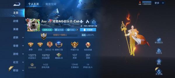 個人主頁放哪個面板最帥？職業選手大多低調，妖刀很“居家”