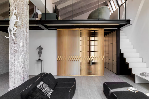 義大利都靈的現代工業公寓,豐富的天窗讓室內採光充足 義大利都靈的現代工業公寓,豐富的天窗讓室內採光充足