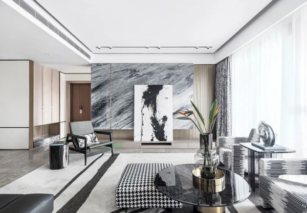 142㎡大平層,以現代風裝修元素,營造出一種現代精緻的居住空間 142㎡大平層,以現代風裝修元素,營造出一種現代精緻的居住空間