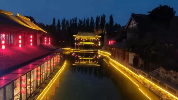 美輪美奐的臺兒莊古城夜景（4）