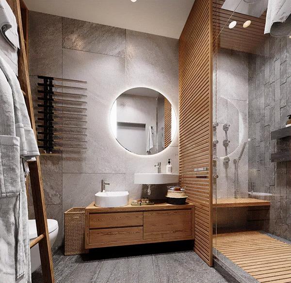 大理石衛生間設計，簡約輕奢