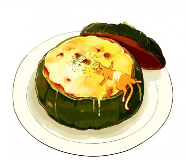 插畫｜藏在美食裡的萌寵，太可愛了