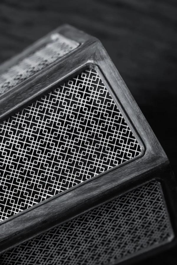 血檀×黃楊木 | 六稜筆筒