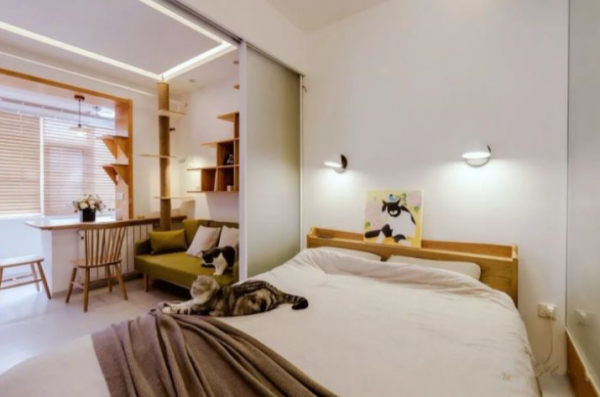 北京學區房改造:一家三口擠31㎡老破小,衛生間當廚房用 北京學區房改造:一家三口擠31㎡老破小,衛生間當廚房用