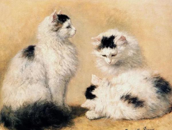 100年前她畫了超多貓，姿態萬千，惟妙惟肖