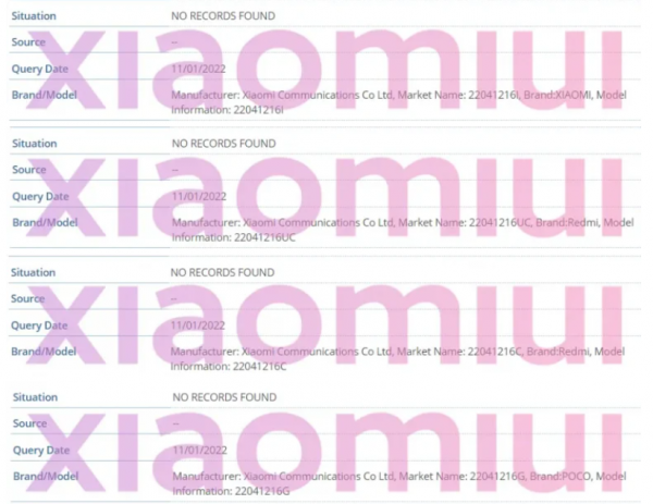 12 款小米 / Redmi / POCO 新機型號曝光，暫定 4 月釋出