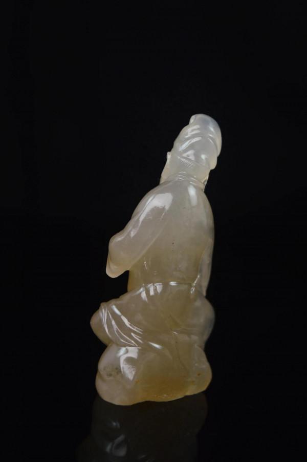 壽山石擺件 名貴品種 荔枝洞石 李白醉酒 收藏