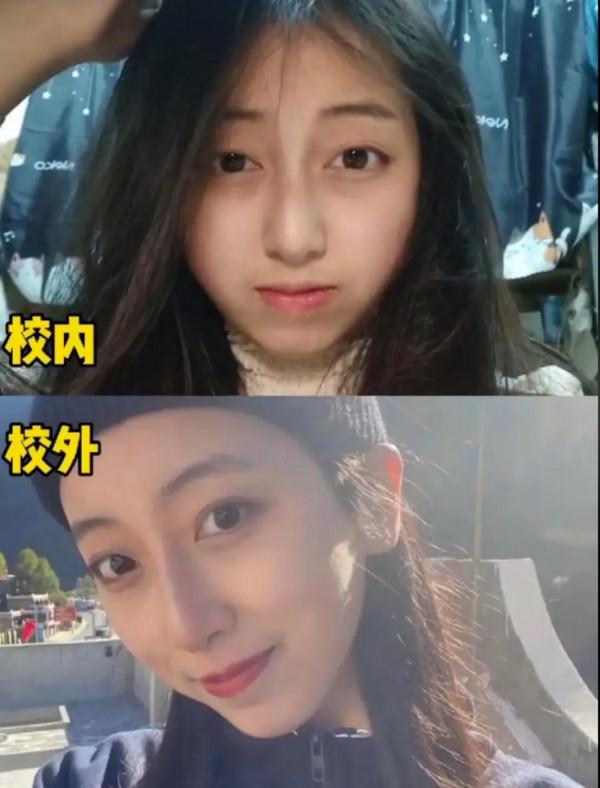 女神和女生“校園”的差距，簡直讓人意外，真是“隨機應變