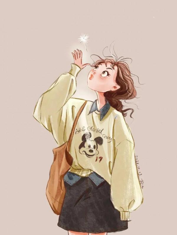 分享好看的穿搭插畫