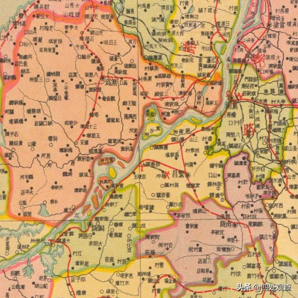 老地圖上的安徽省，1938年安徽省分縣明細地圖