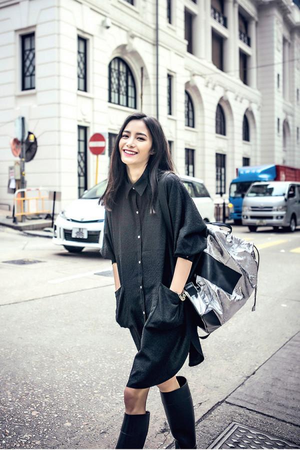 秋天你怎麼能沒有一款襯衣裙，“BF風Oversize”的長款襯衫裙