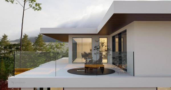 玻璃幕牆+幾何圖形，極簡主義現代別墅，極致的美