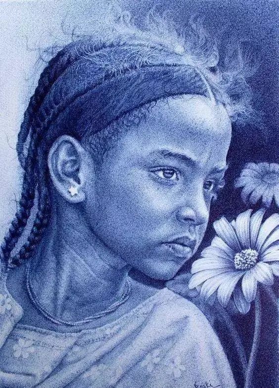 別小看黑人，他們畫的素描秒殺攝影師