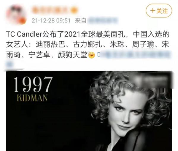 2021全球百大最美面孔出爐！熱巴第58朱珠吊車尾，中國僅6人上榜