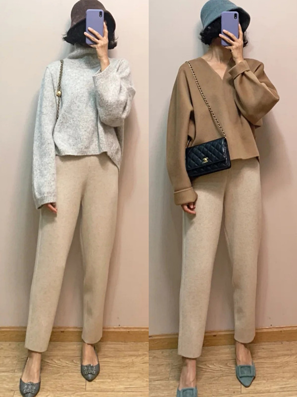 女人過40要學會斷舍離，小黑褲別穿了，這3條減齡褲才是冬季新寵