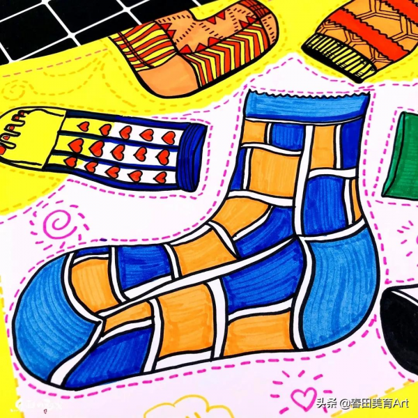 教程丨少兒美術課程《換襪子了》