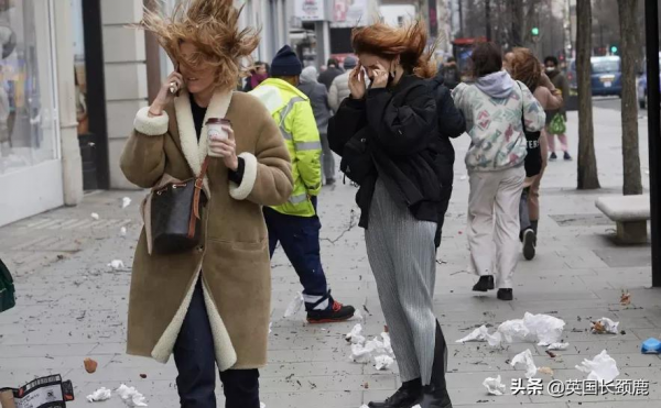 O2頂兒被掀&sol;核電站煙囪塌了！30年英國最強暴風雨Eunice來了