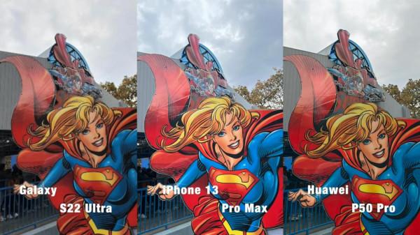 三星S22Ultra iPhone13ProMax 華為P50Pro，晝夜拍照差距非常大
