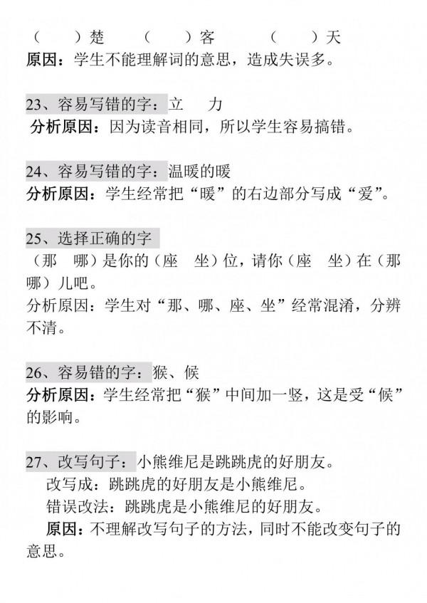 學而思內部整理,部編二年級語文上冊易錯知識點分析彙總 學而思內部整理,部編二年級語文上冊易錯知識點分析彙總