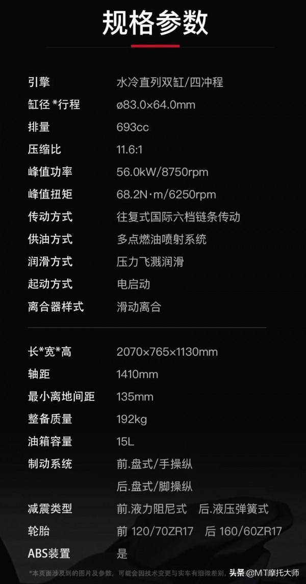 售價不到4萬，QJ追700上市！雙缸水冷56kw，配滑動離合，4種顏色