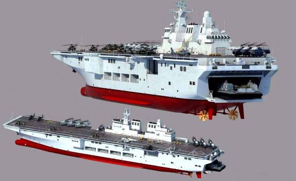 075型為何稱為國產小航母？排水量達4萬噸，和美國黃蜂級一較高下