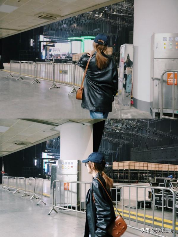 秦嵐下班照曝光 戴鴨舌帽穿皮衣比耶