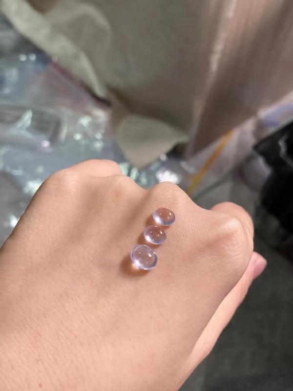 分享一手頂級玻璃種粉紫蛋面