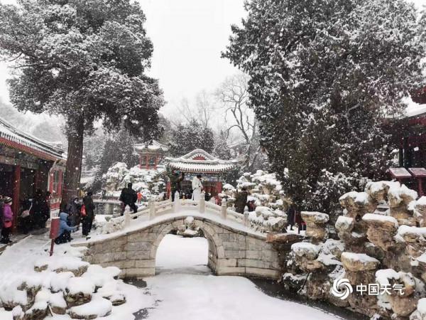 雪中景山公園北海公園 美如畫卷