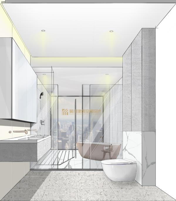 深圳卓越維港，234㎡現代簡約風格裝修案例