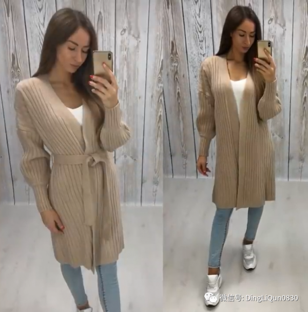 「針織作品」60款時尚流行的中長款開衫（尋找靈感）