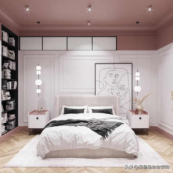 新古典主義室內拼接有鼠尾草綠和粉紅色裝飾,打造這套精緻的公寓 新古典主義室內拼接有鼠尾草綠和粉紅色裝飾,打造這套精緻的公寓