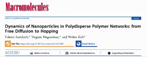 多分散聚合物網路中奈米粒子的動力學:從自由擴散到跳躍 多分散聚合物網路中奈米粒子的動力學:從自由擴散到跳躍