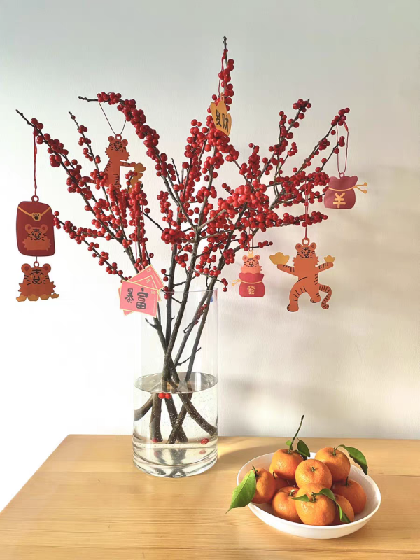 年宵花中的&OpenCurlyDoubleQuote;愛馬仕&rdquo;，紅果子掛滿枝，紅紅火火大吉大利