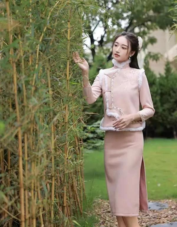 愛上旗袍，你的冬天可以這樣穿旗袍…