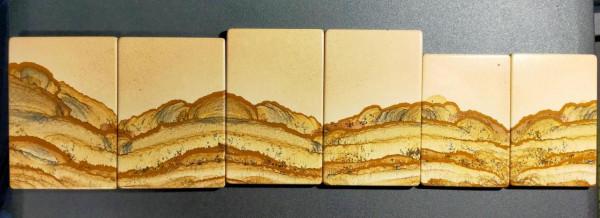 石畫《江山行旅圖》，藏石中外藝苑