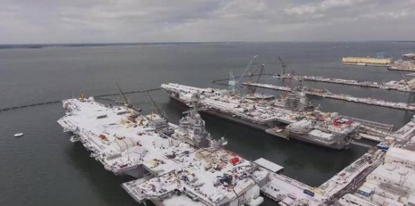 6艘航母同時施工，創下30年最高紀錄，美國造船廠也&OpenCurlyDoubleQuote;下餃子&rdquo;？