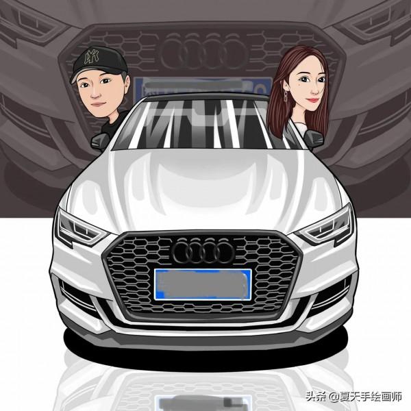 汽車手繪漫畫頭像，快來給自己換一款頭像吧