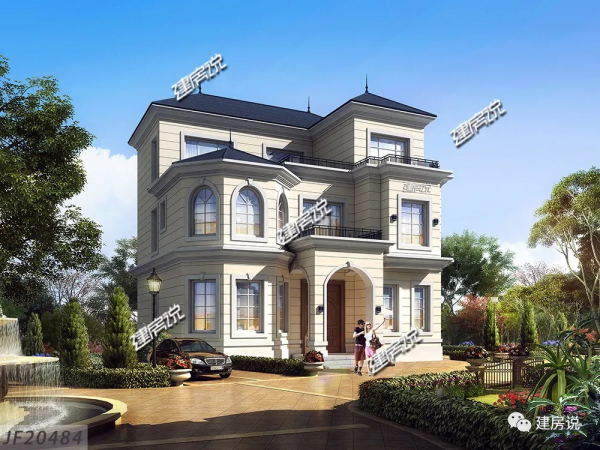 三層巴洛克風別墅,造型方正,層次感豐富,外觀浪漫奢華 三層巴洛克風別墅,造型方正,層次感豐富,外觀浪漫奢華