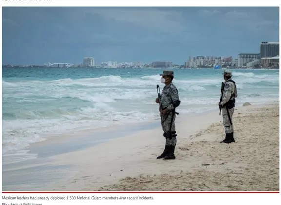 墨西哥坎昆突爆槍擊 5男子衝向海灘狂開槍 人們瘋狂尖叫逃命