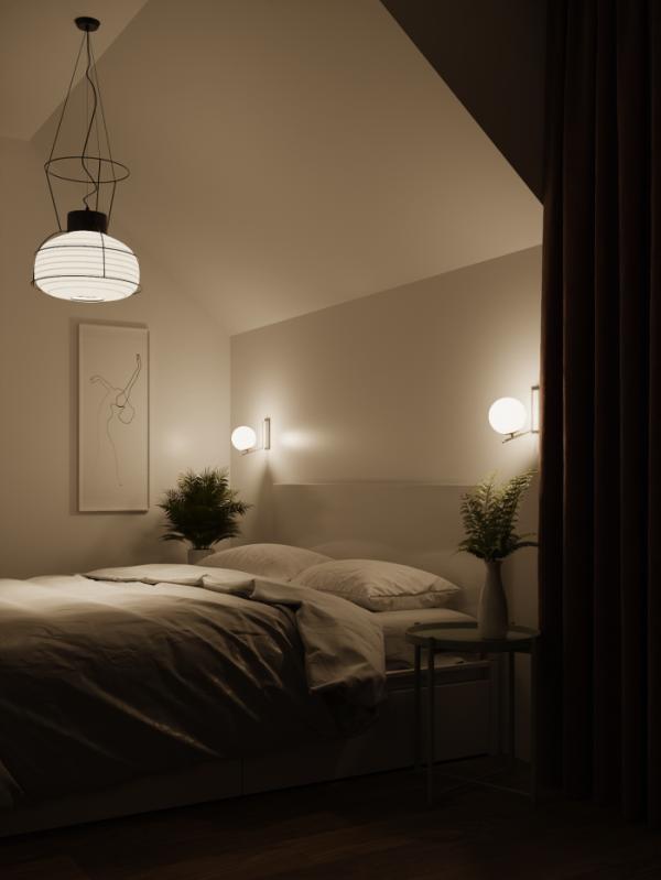 極簡主義，白色主調使得整體更加舒適、簡單、整潔